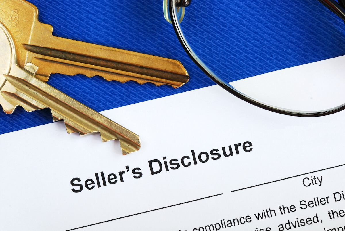 Keys on top of a Seller's Disclosure document