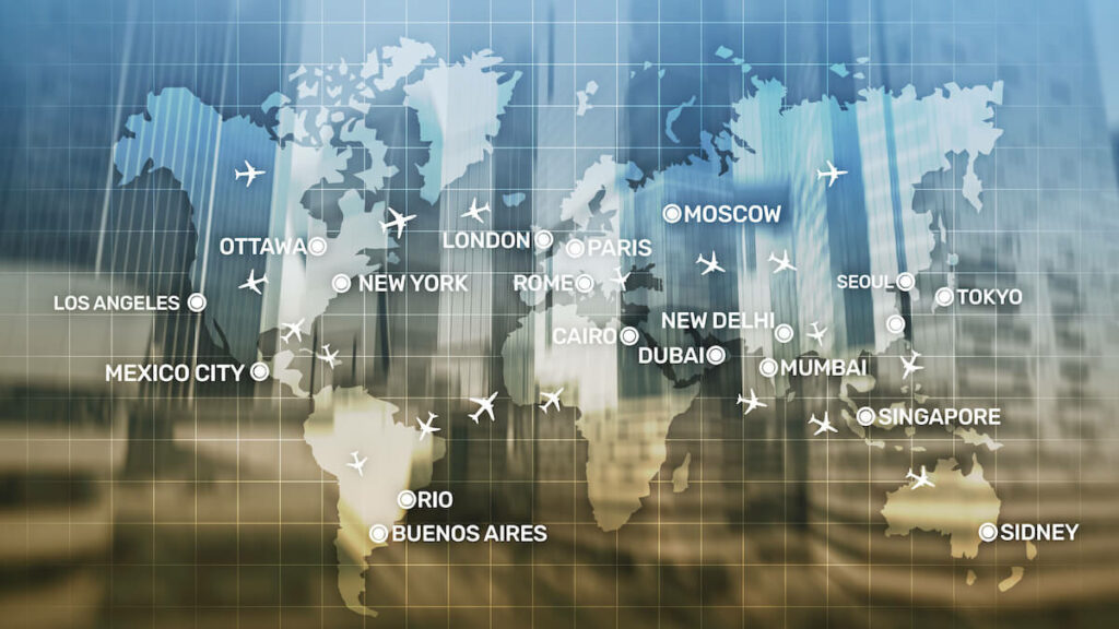 Timeshare exchange companies: flight path map