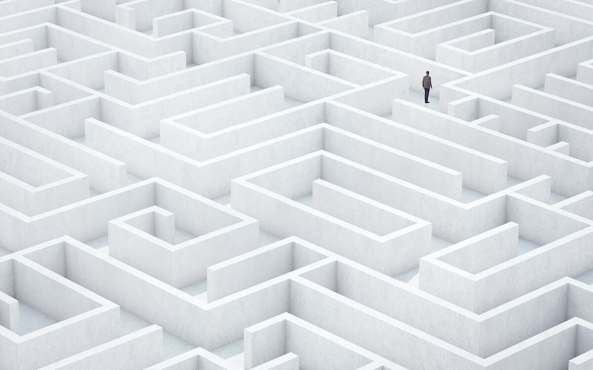 How to cancel a timeshare: person trying to get out of a maze