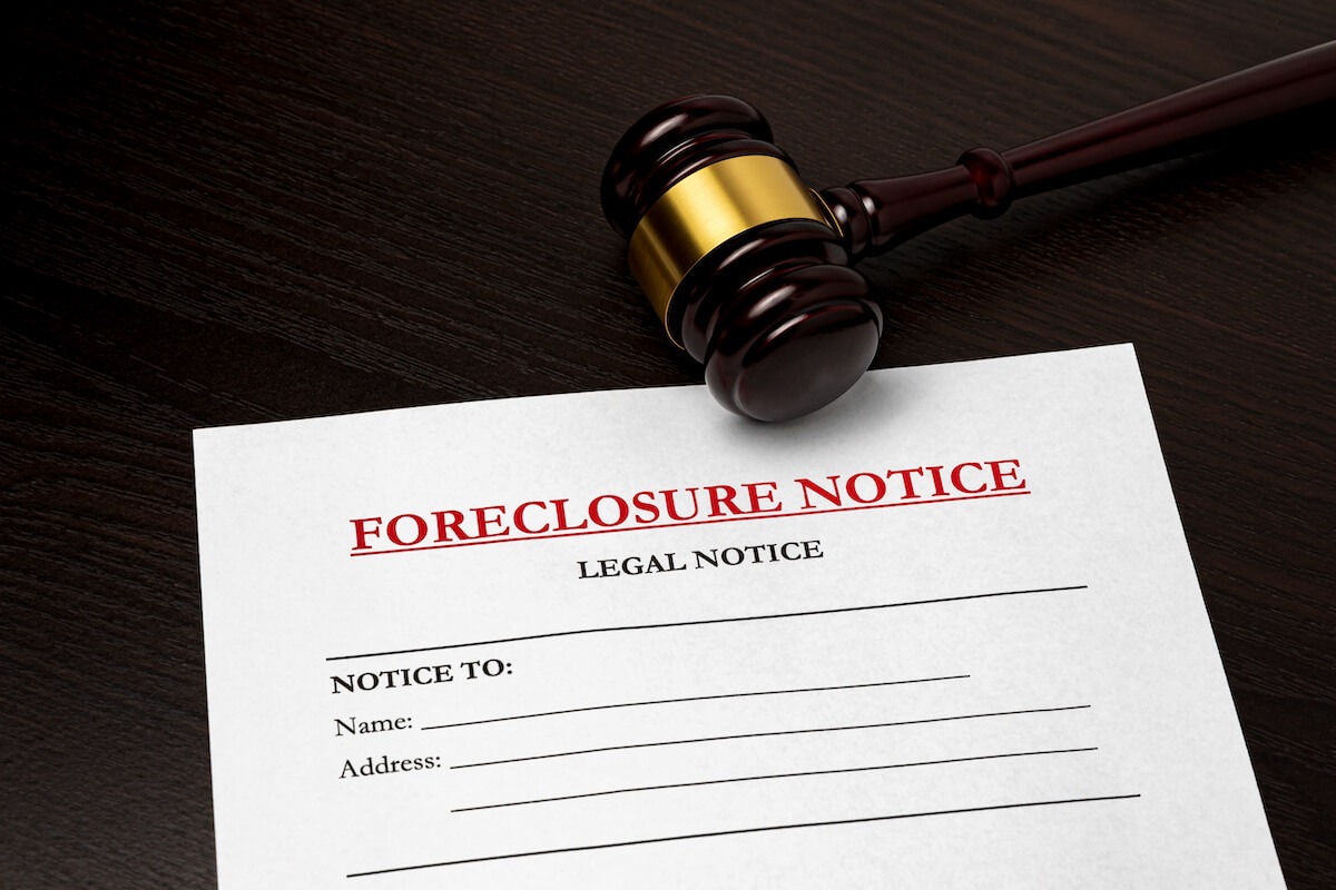 Hammer and a Foreclosure Notice