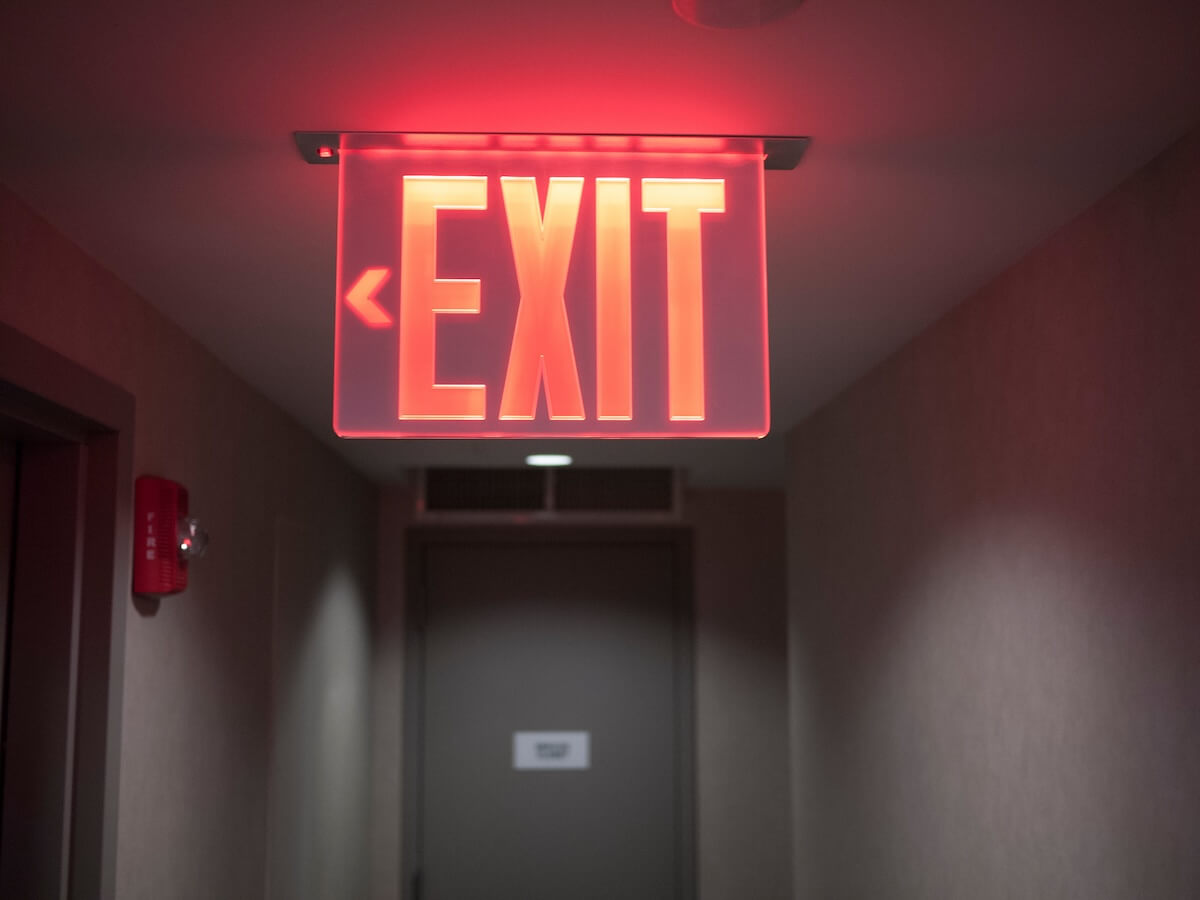 What is the best way to exit a timeshare: red EXIT sign