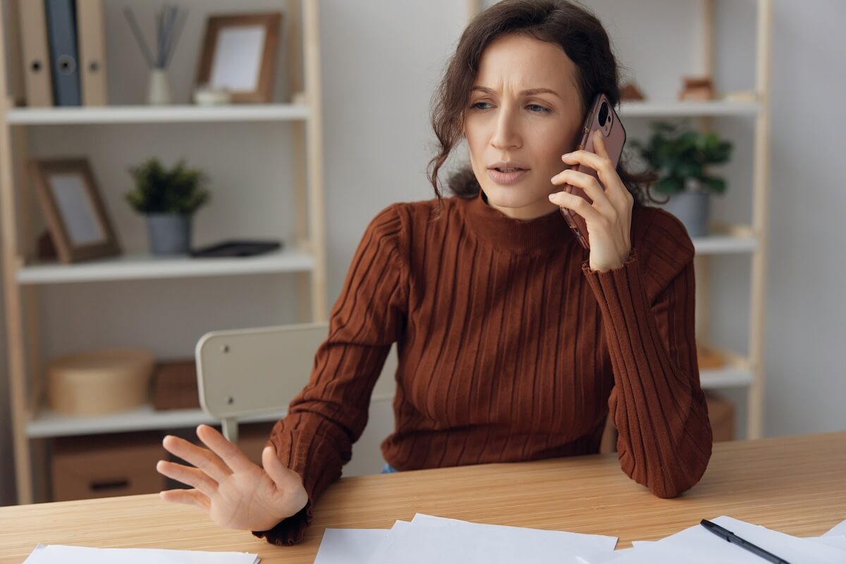 Woman talking on the phone