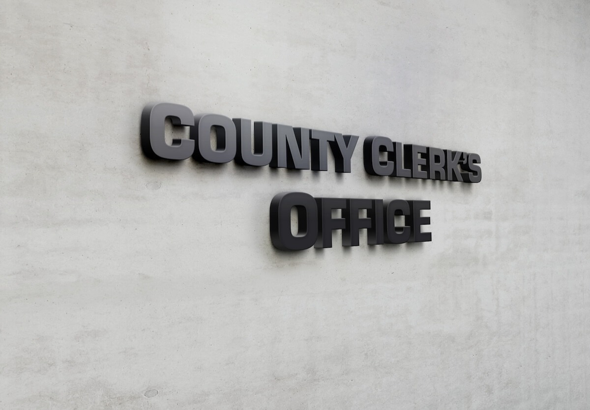 Can You Transfer a Timeshare to Family: County Clerk's Office signage